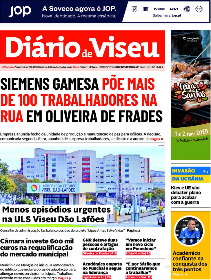 Capa Dirio de Viseu - 2025-10-29