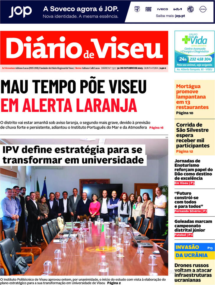 Capa Dirio de Viseu - 2025-10-30