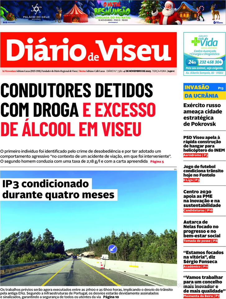 Capa Di�rio de Viseu - 2025-11-04