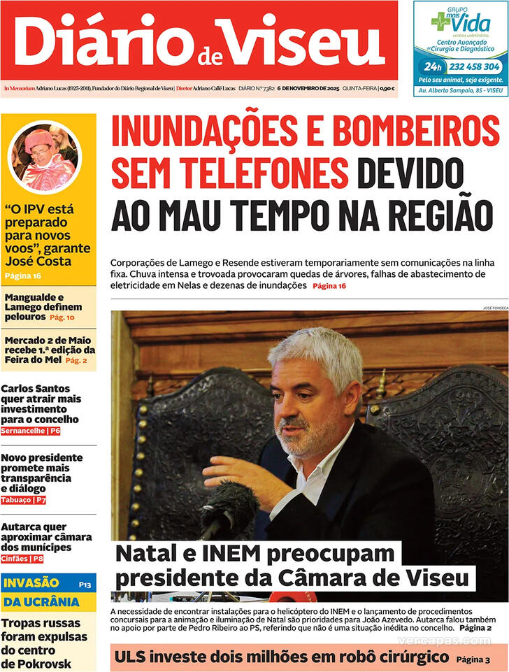 Capa Di�rio de Viseu - 2025-11-06