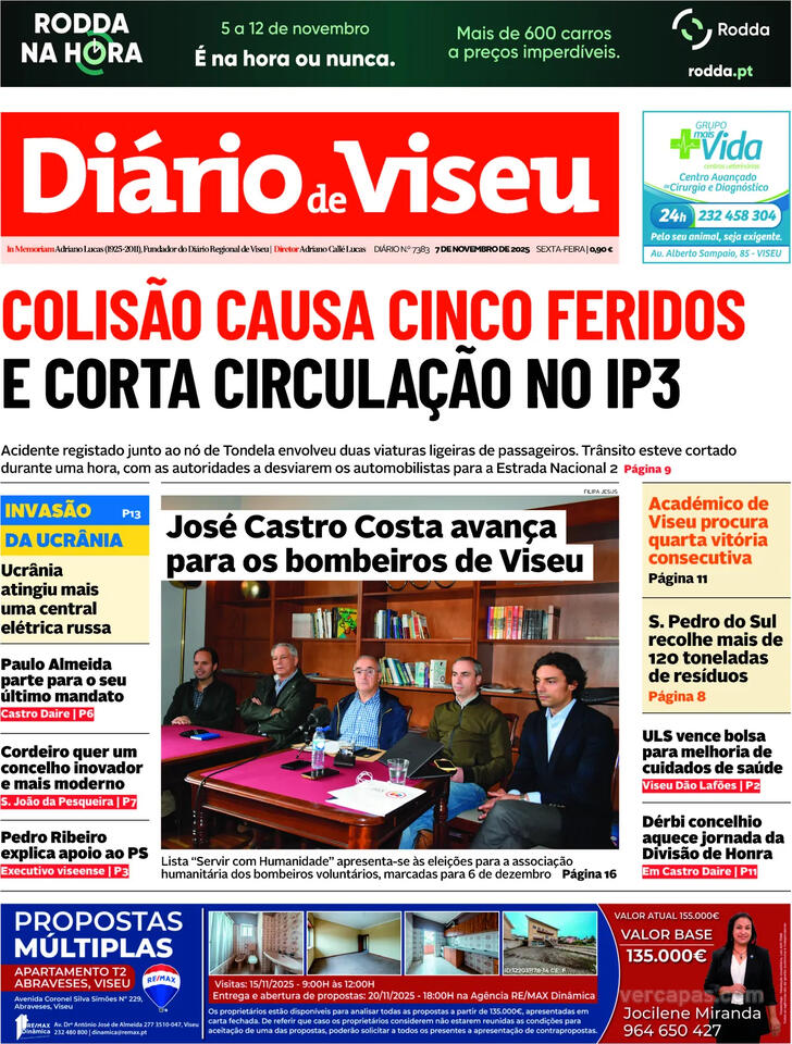 Capa Di�rio de Viseu - 2025-11-07