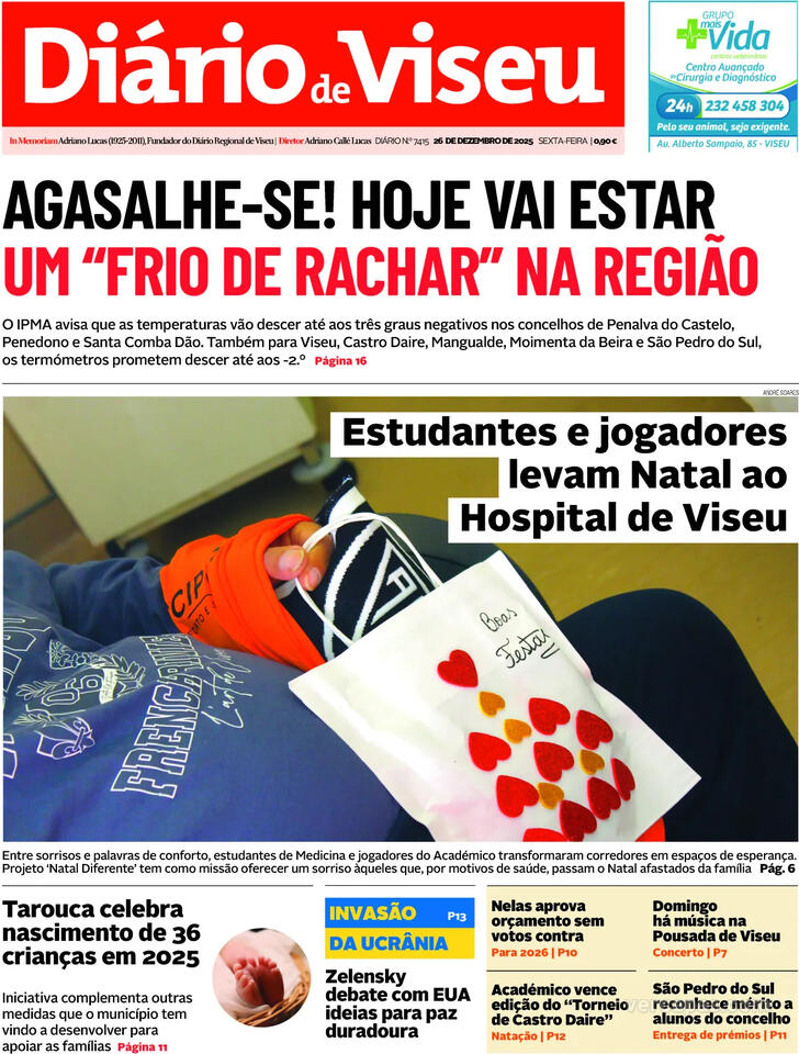 Capa Di�rio de Viseu - 2025-12-26