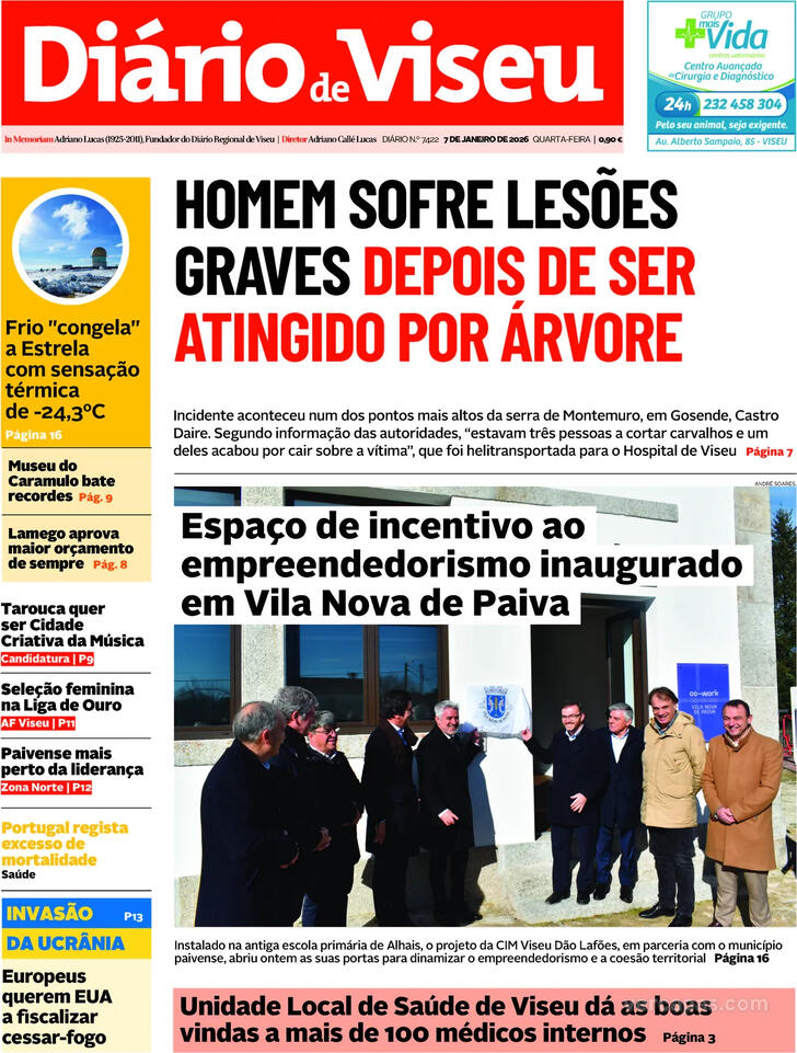 Capa Di�rio de Viseu - 2026-01-07
