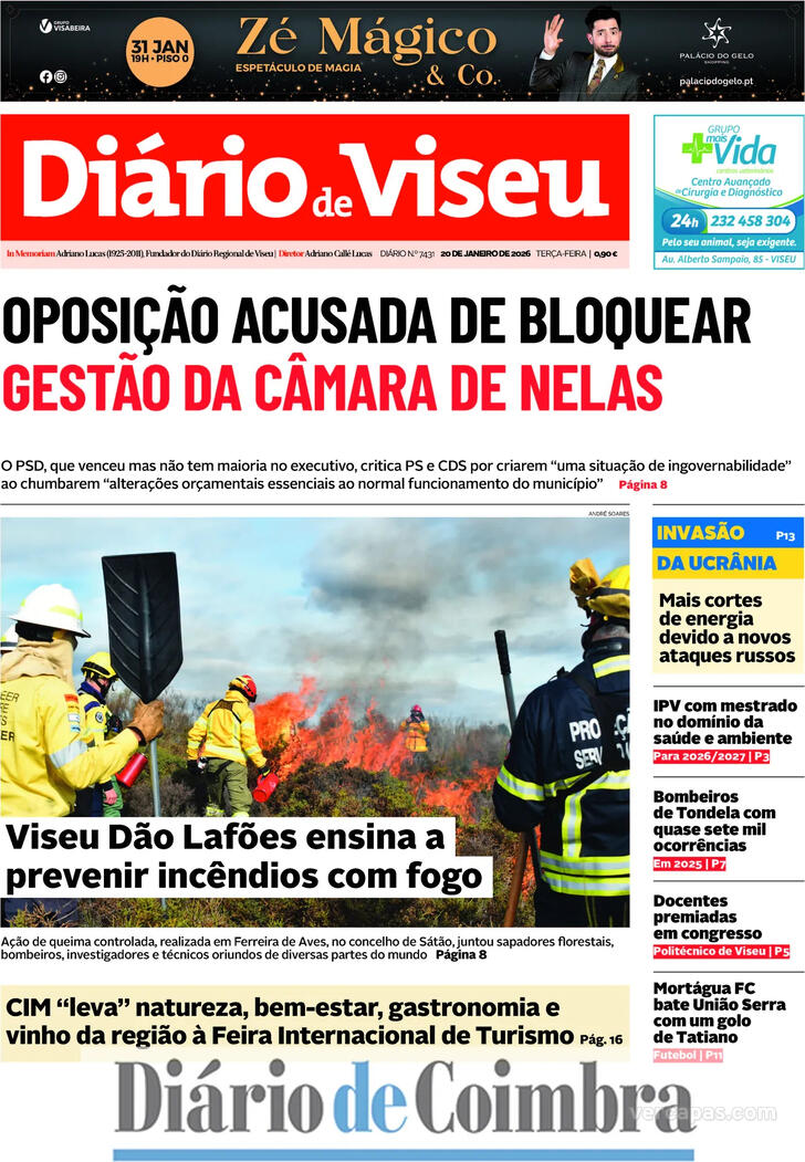 Capa Di�rio de Viseu - 2026-01-20