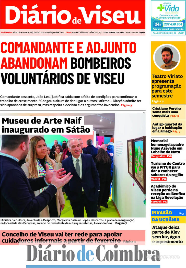 Capa Di�rio de Viseu - 2026-01-21