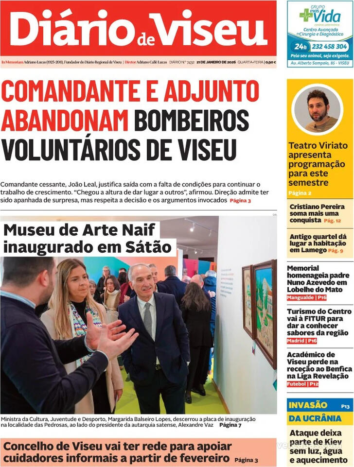 Capa Di�rio de Viseu - 2026-01-22
