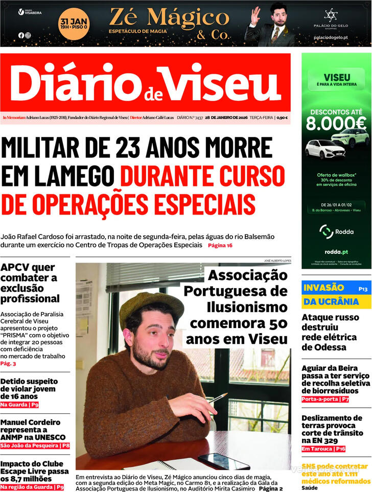 Capa Di�rio de Viseu - 2026-01-28