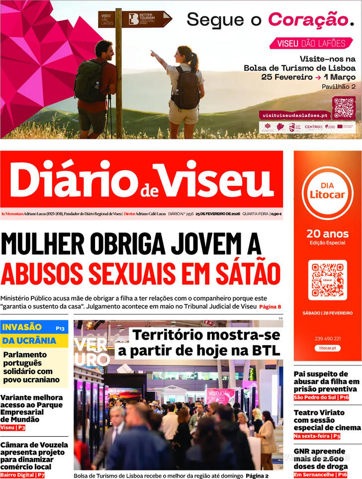 Capa Di�rio de Viseu - 2026-02-25