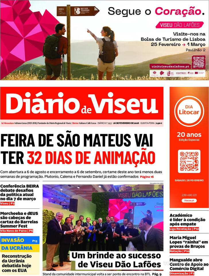 Capa Di�rio de Viseu - 2026-02-26
