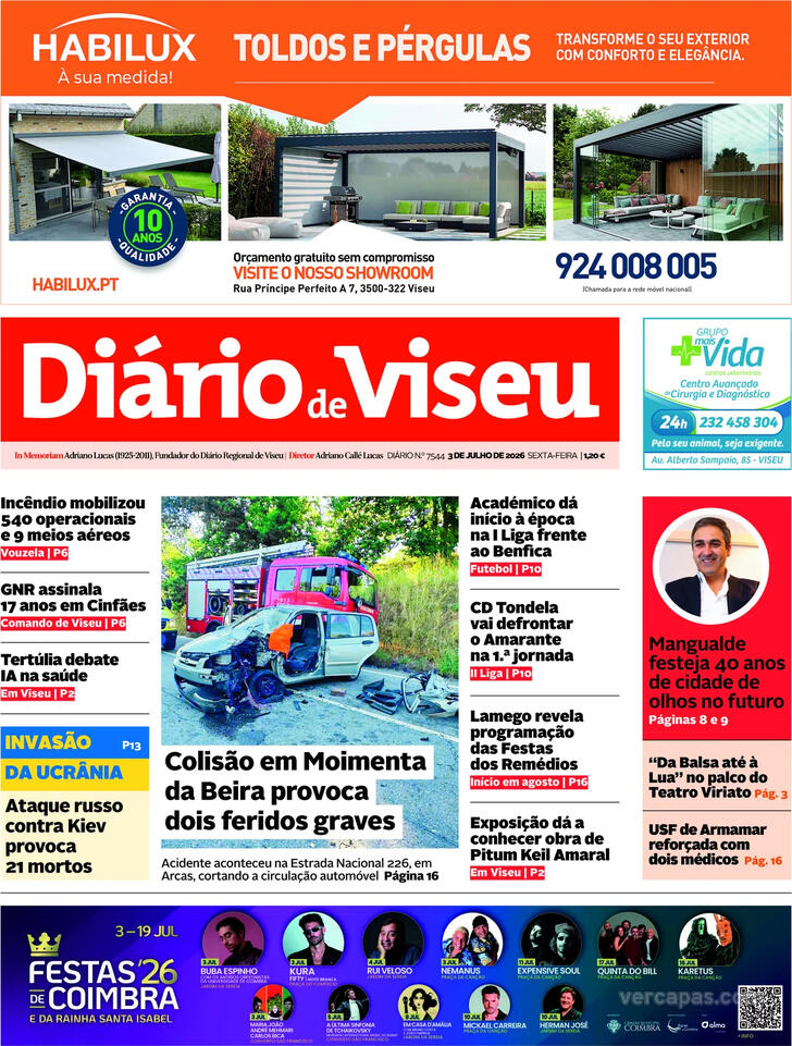 Capa Di�rio de Viseu - 2026-07-03