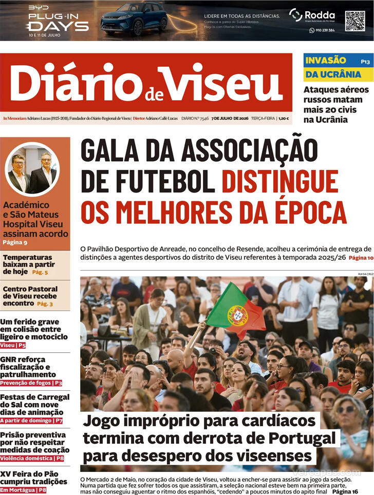 Capa Di�rio de Viseu - 2026-07-07