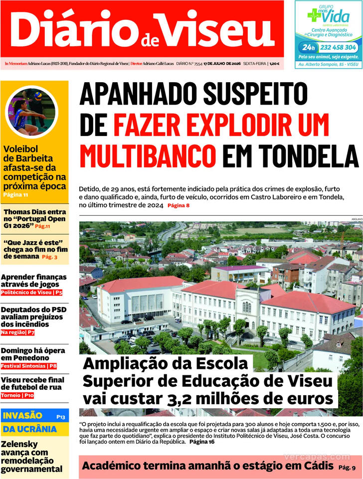 Capa Di�rio de Viseu - 2026-07-17