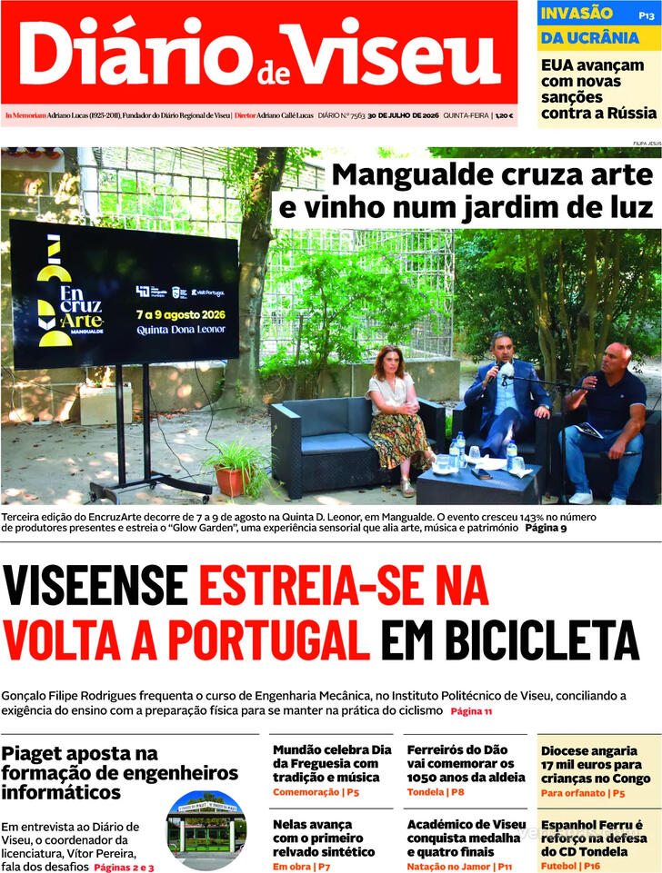 Capa Di�rio de Viseu - 2026-07-30
