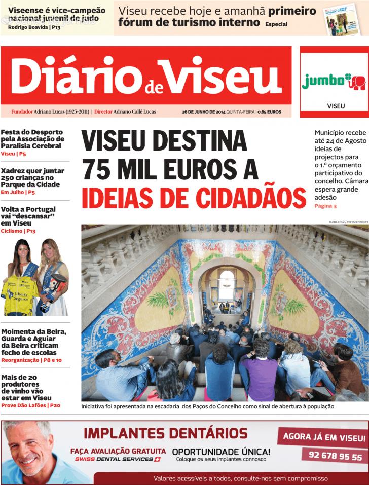 Capa Dirio de Viseu - 2014-06-26