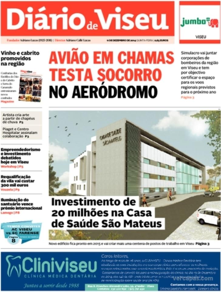 Capa Dirio de Viseu - 2014-12-11