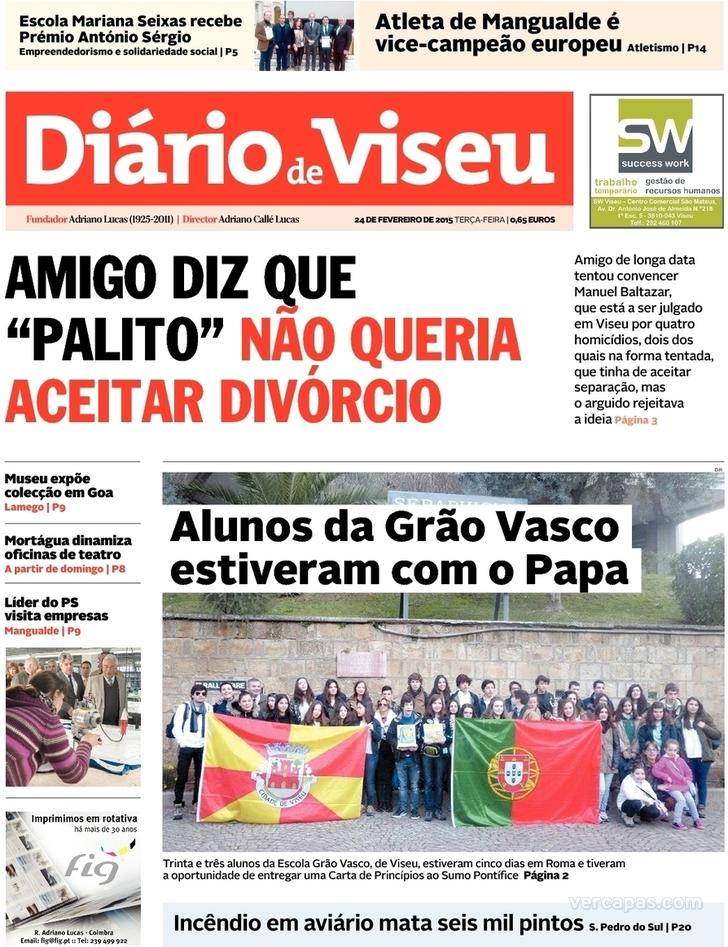 Capa Dirio de Viseu - 2015-02-24