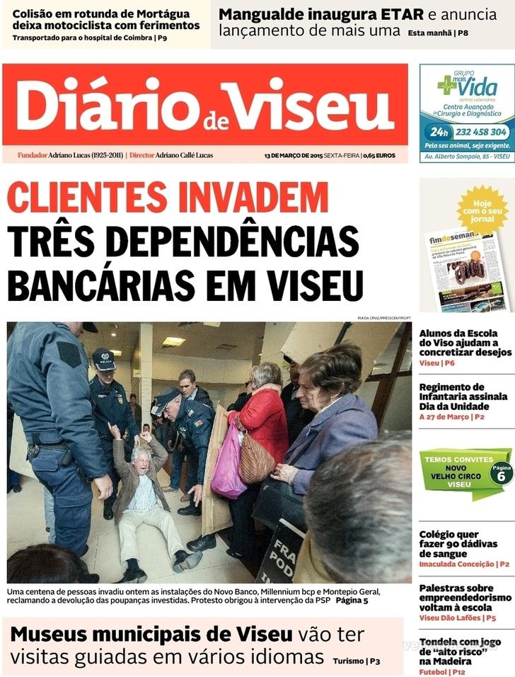 Capa Dirio de Viseu - 2015-03-13