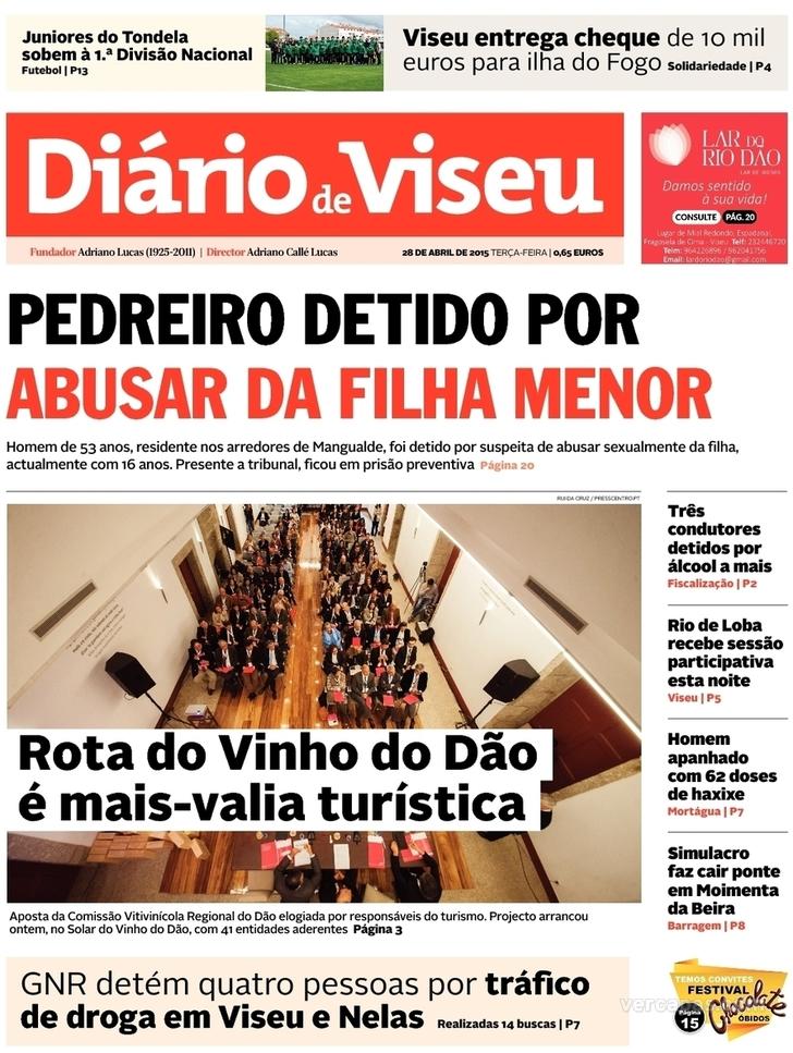 Capa Dirio de Viseu - 2015-04-28