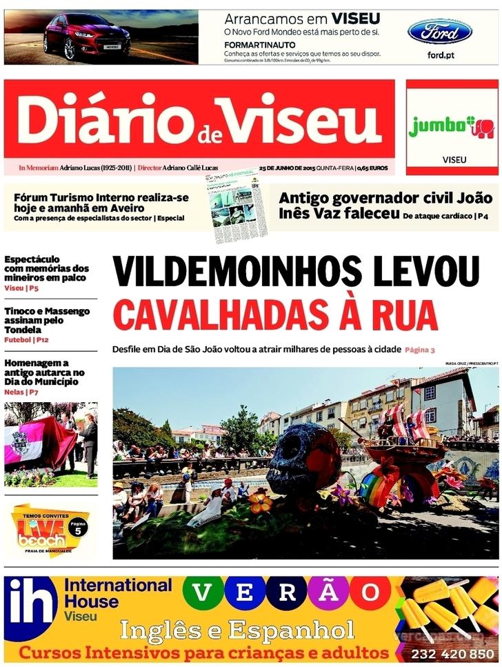Capa Dirio de Viseu - 2015-06-25