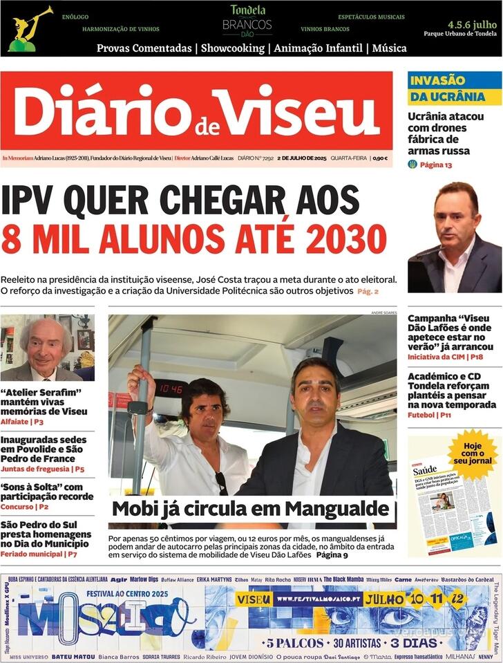 Capa Dirio de Viseu - 2025-07-02