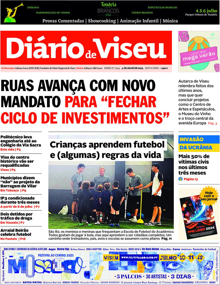 Capa Dirio de Viseu - 2025-07-04