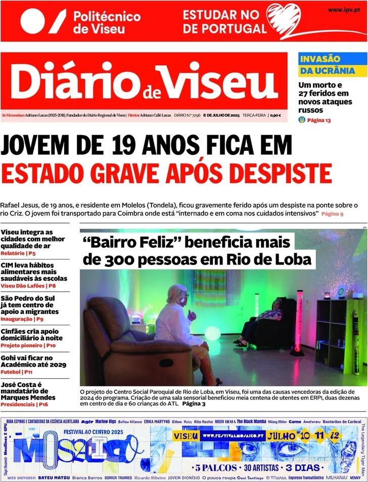 Capa Dirio de Viseu - 2025-07-08