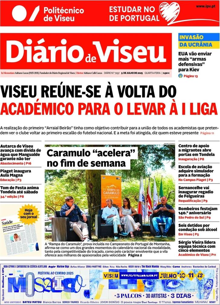 Capa Dirio de Viseu - 2025-07-09
