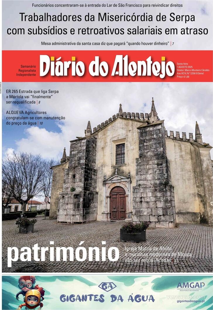 Capa Dirio do Alentejo - 2025-08-01