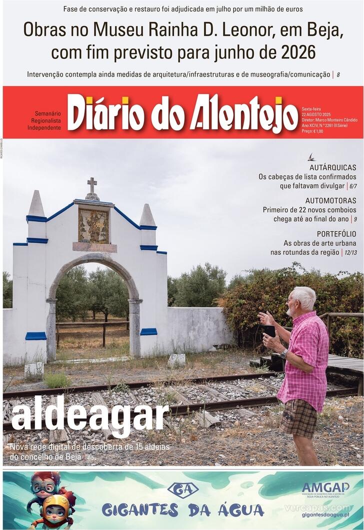 Capa Dirio do Alentejo - 2025-08-22
