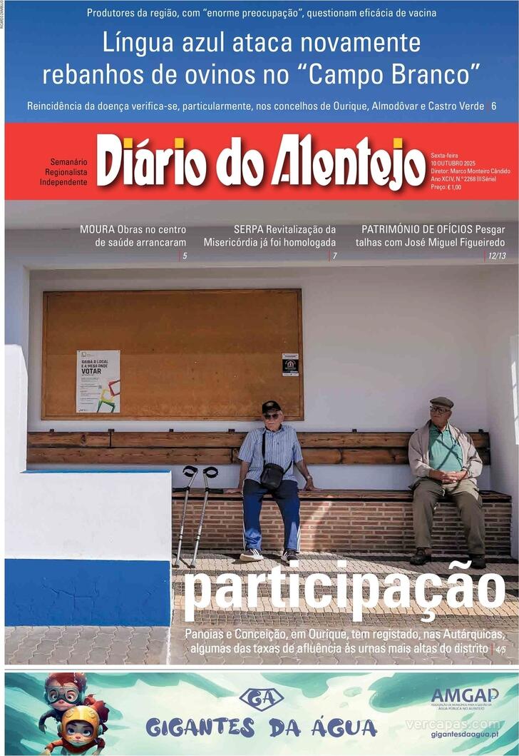 Capa Dirio do Alentejo - 2025-10-10