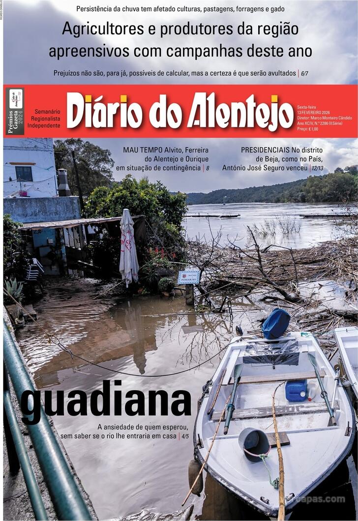 Capa Di�rio do Alentejo - 2026-02-13