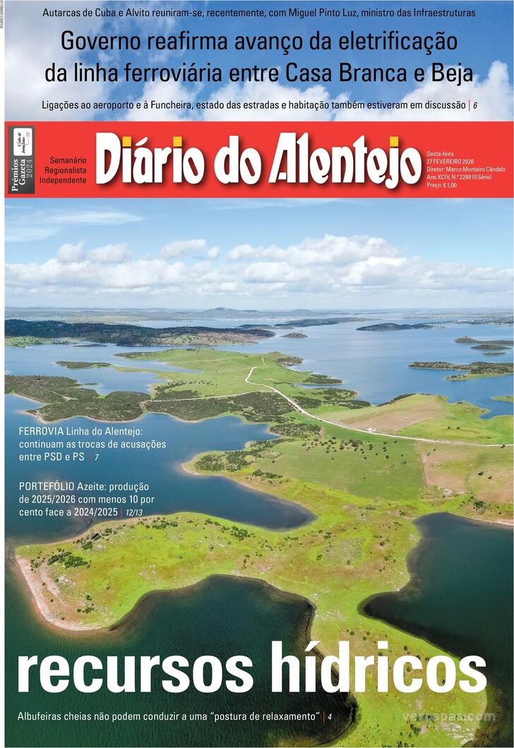 Capa Di�rio do Alentejo - 2026-02-27