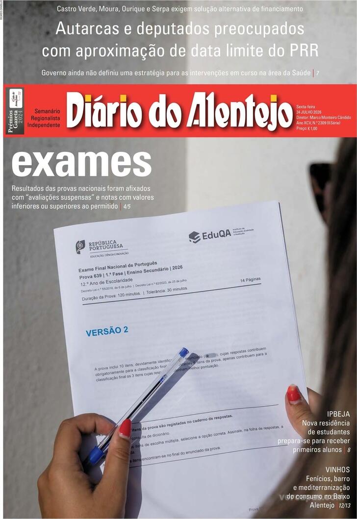 Capa Di�rio do Alentejo - 2026-07-24