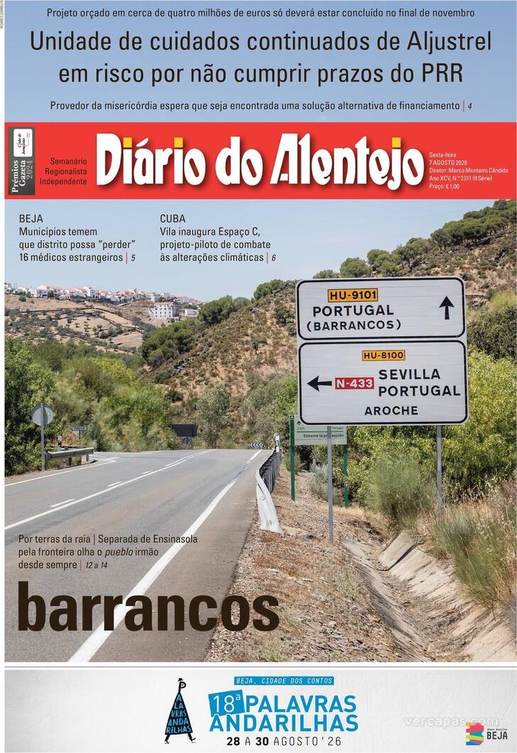 Capa Di�rio do Alentejo - 2026-08-07