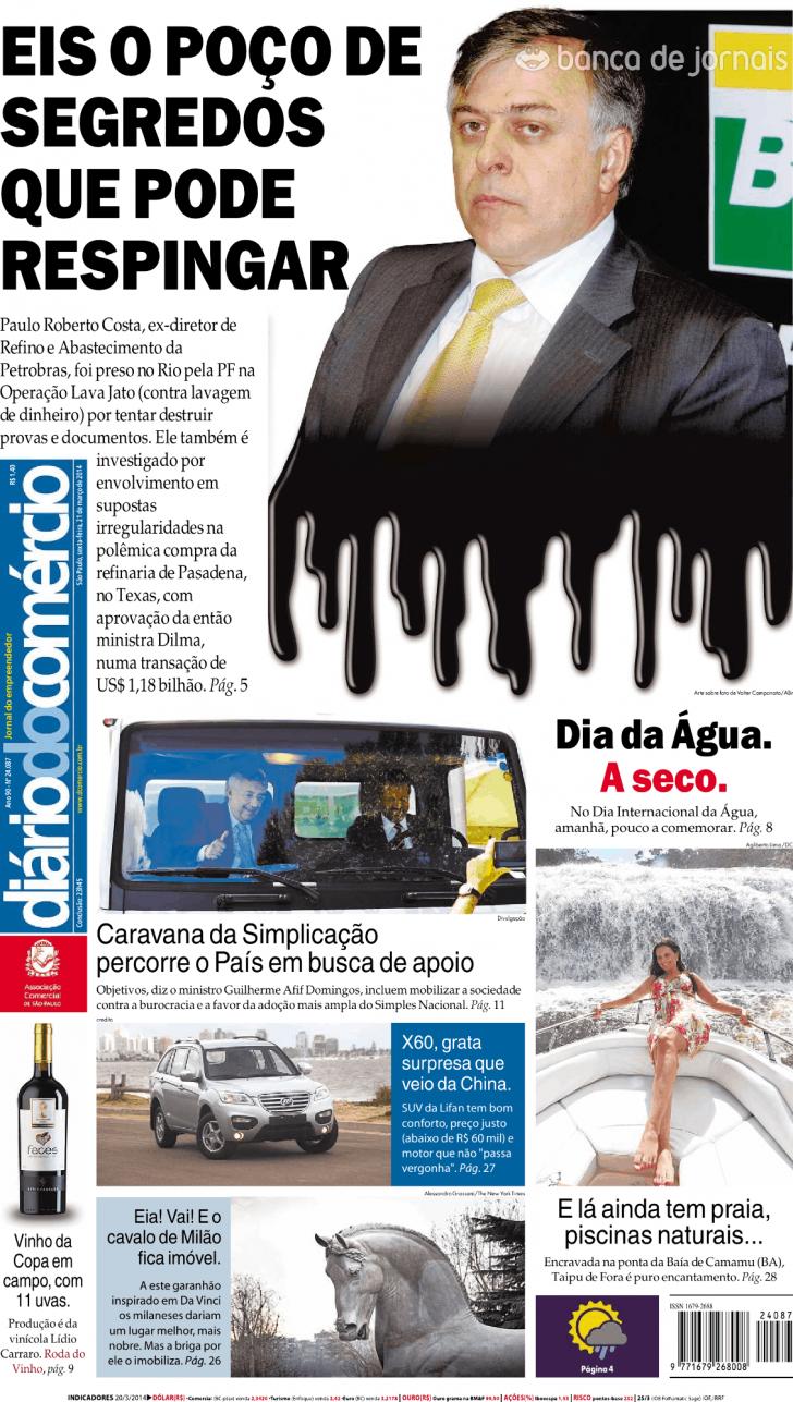 Capa Dirio do Comrcio - 2014-03-21