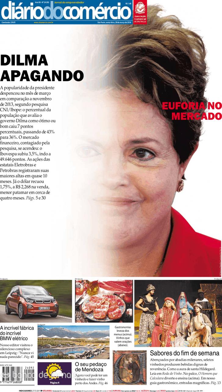 Capa Dirio do Comrcio - 2014-03-28