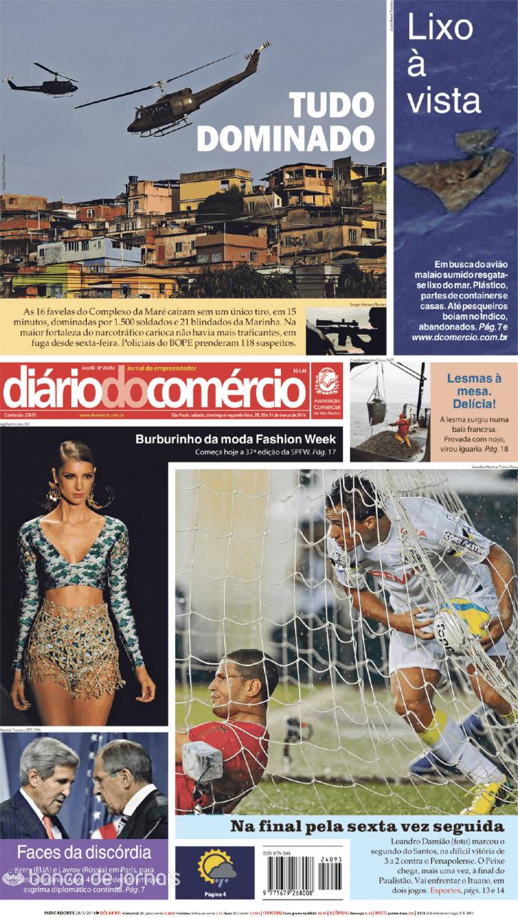 Capa Dirio do Comrcio - 2014-03-31