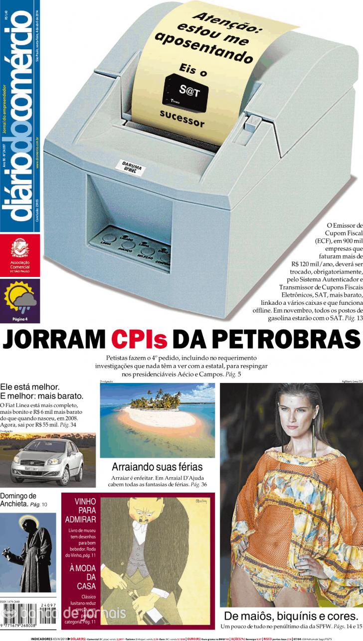 Capa Dirio do Comrcio - 2014-04-04