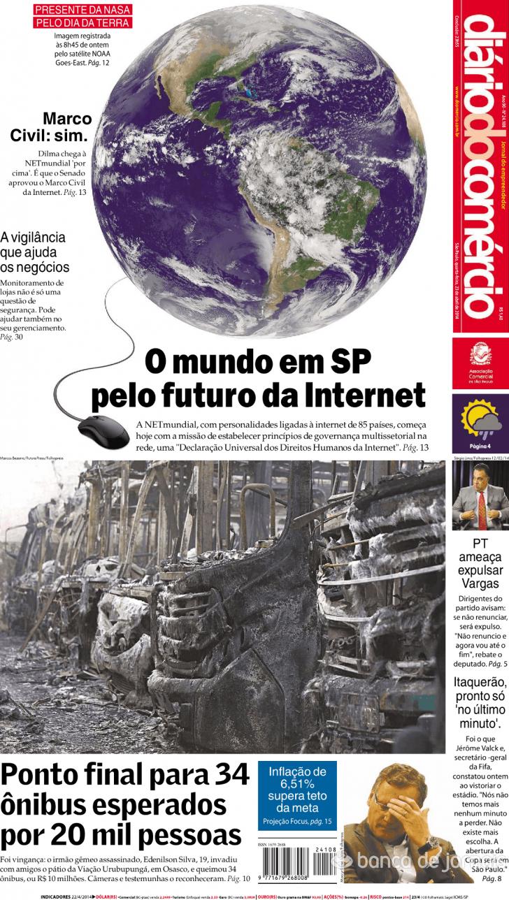 Capa Dirio do Comrcio - 2014-04-23