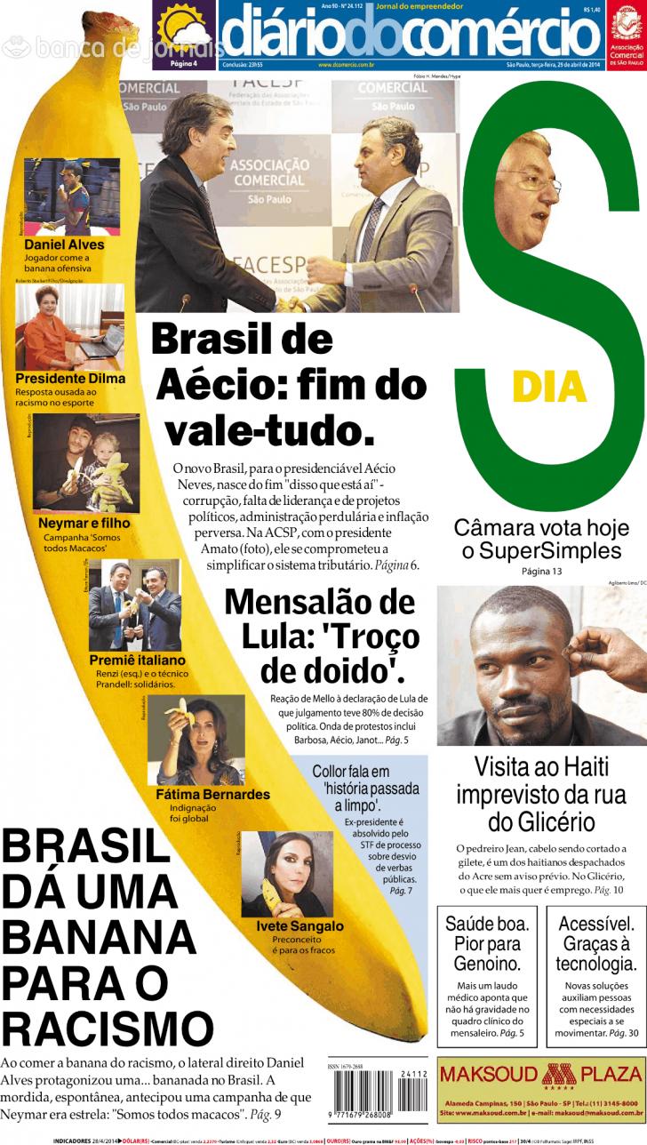 Capa Dirio do Comrcio - 2014-04-29
