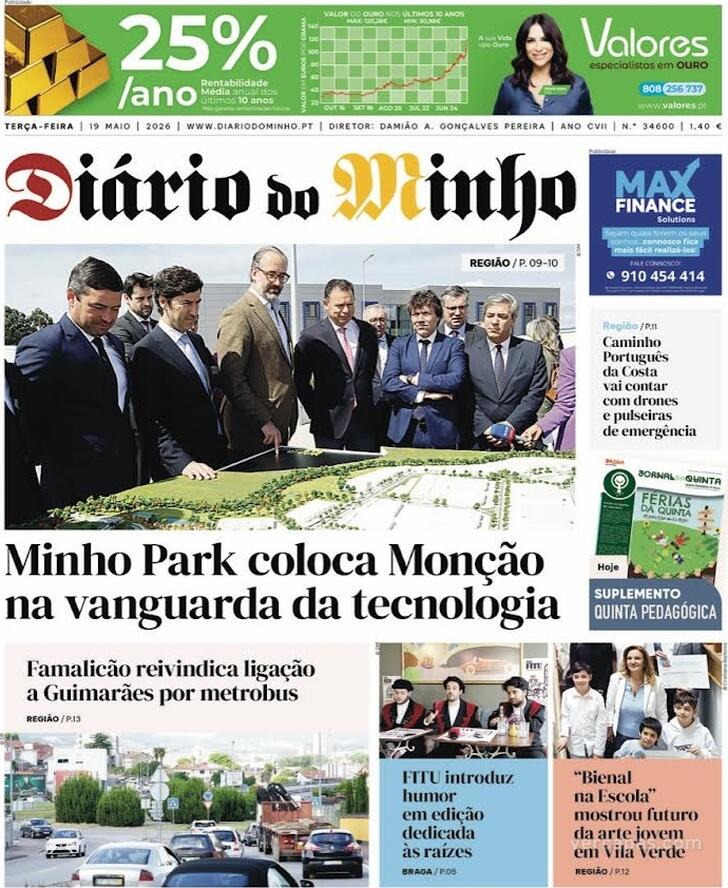 Capa Di�rio do Minho - 2026-05-19