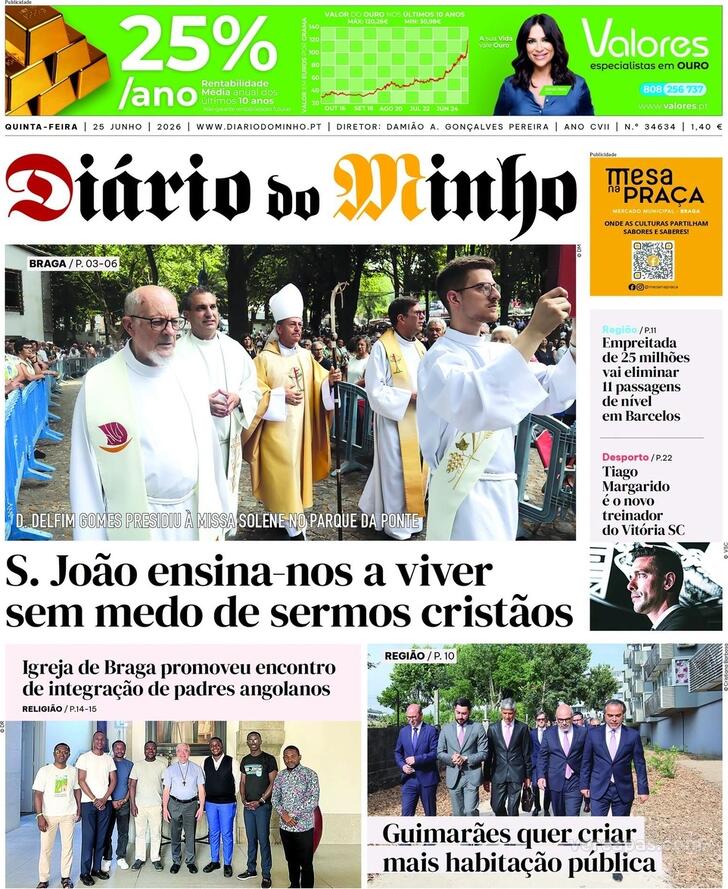 Capa Di�rio do Minho - 2026-06-25