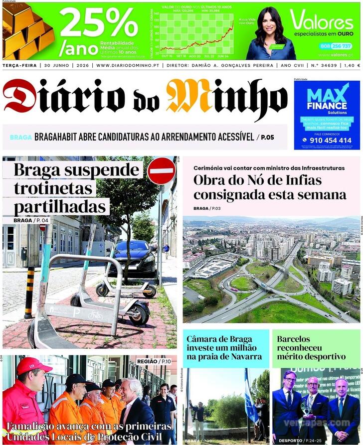 Capa Di�rio do Minho - 2026-06-30