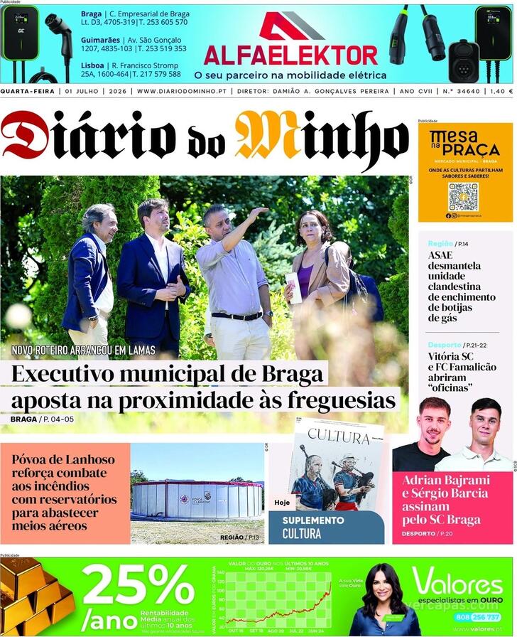 Capa Di�rio do Minho - 2026-07-01