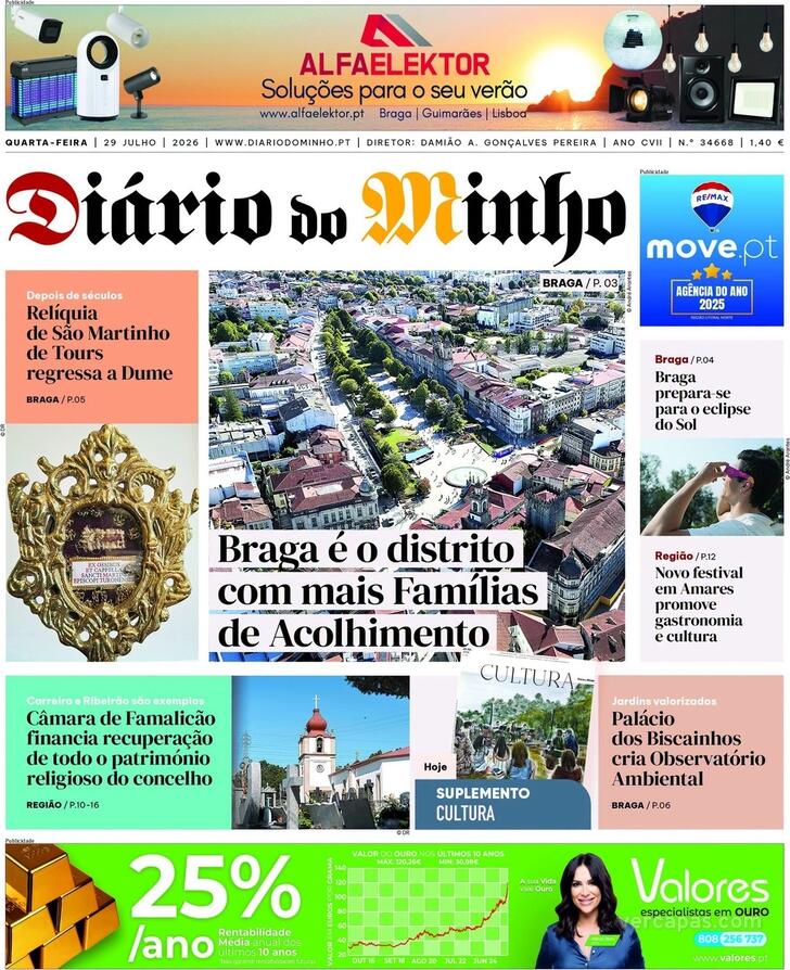 Capa Di�rio do Minho - 2026-07-29