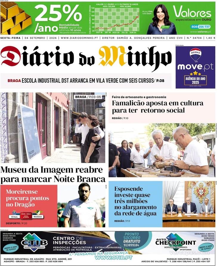 Capa Di�rio do Minho - 2026-09-04