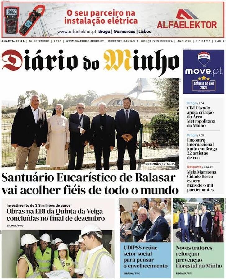 Capa Di�rio do Minho - 2026-09-16