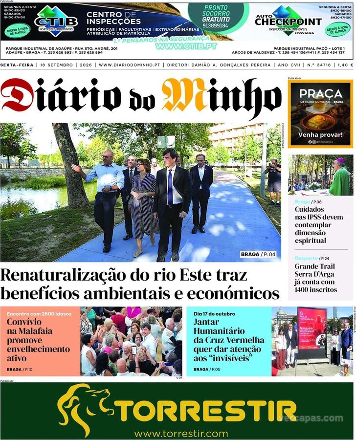 Capa Di�rio do Minho - 2026-09-18