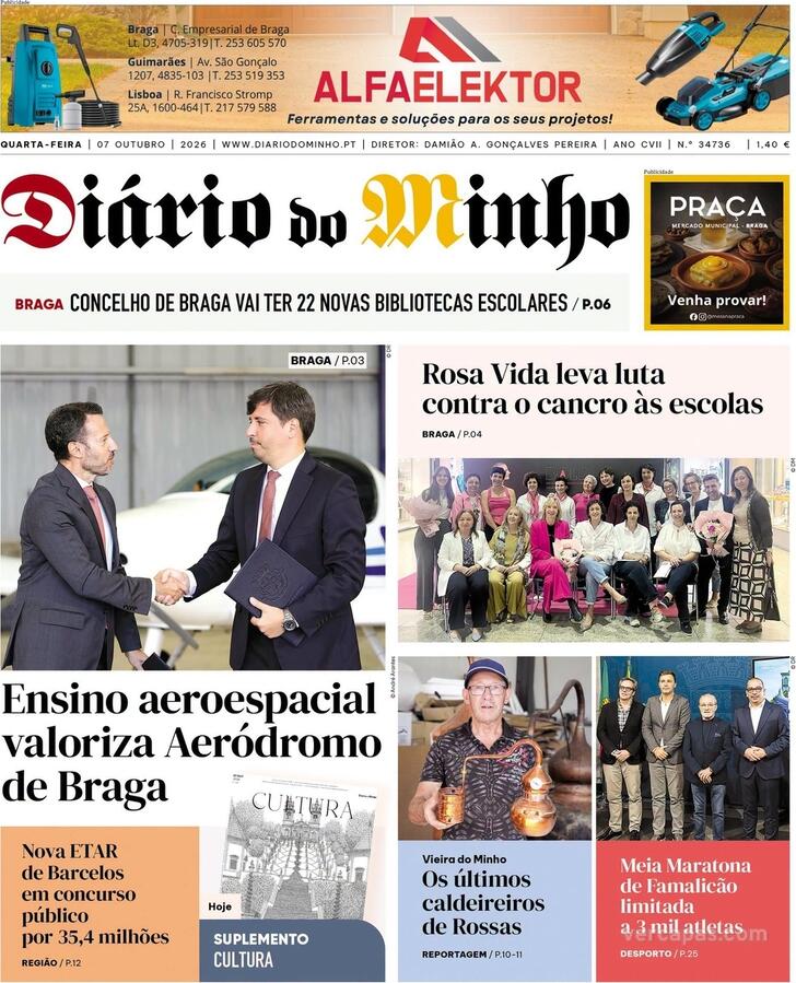 Capa Di�rio do Minho - 2026-10-07