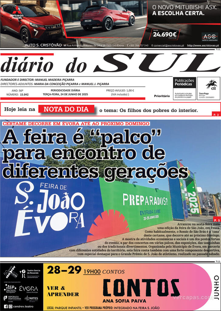 Capa Dirio do Sul - 2025-06-24